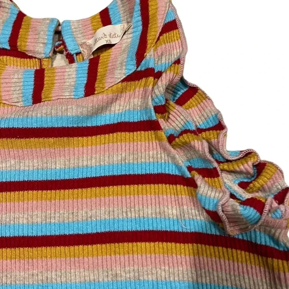 Altar’d State Multicolor Ribbed Halter Ruffle Tank XS - Picture 4 of 4